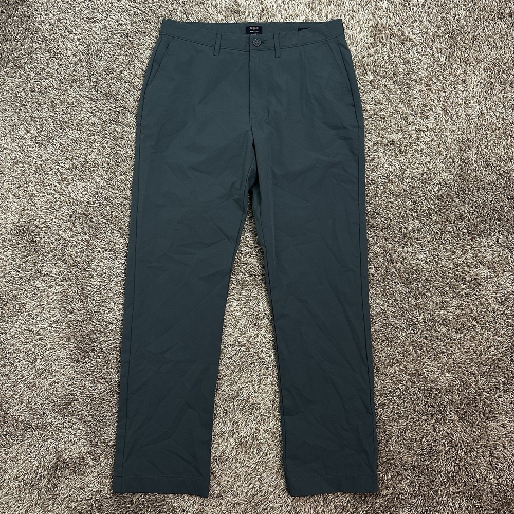 J Crew Straight Tech Chino Pants Mens 30x30 Blue Gray Performance